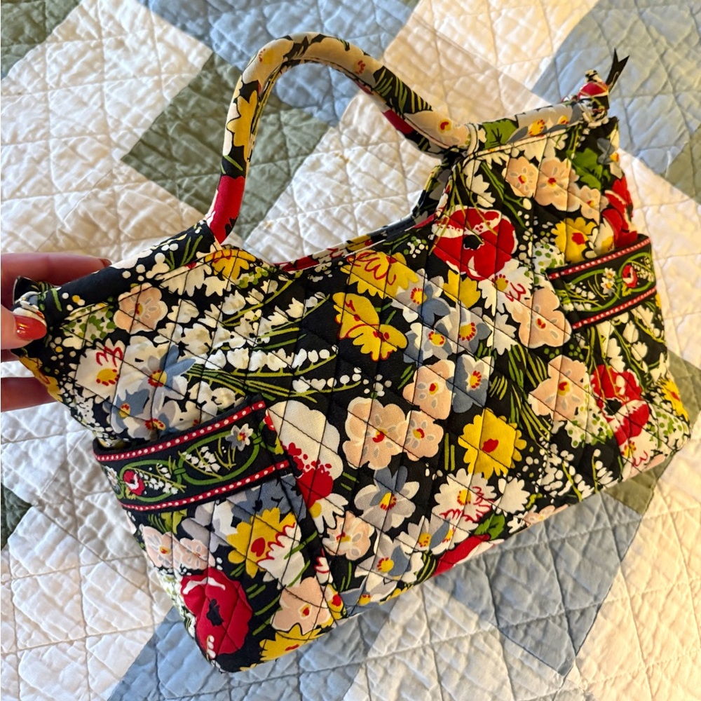 Vera Bradley Poppy Fields Quilted Handbag Satchel Tote